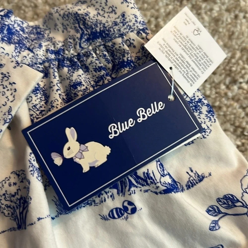 Gymboree NWT Blue and White Tiered Skort with Rabbit Print